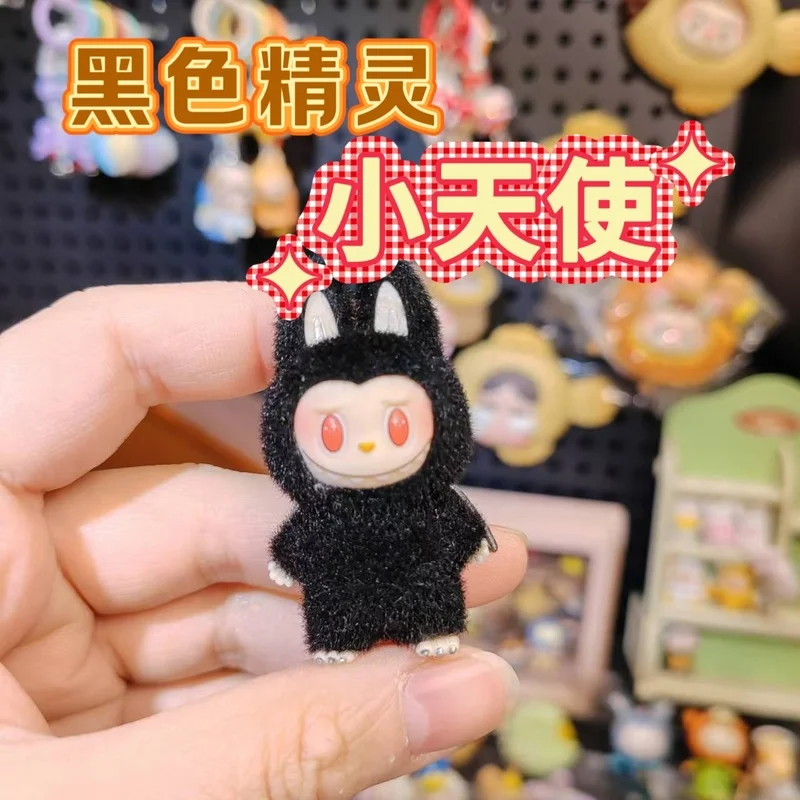 Labubu Keyring Labubu Cherub Zimomo Blythe Buckle Handmade Kawaii Action Figure Desktop Decoration Christmas Gift Kids Toys