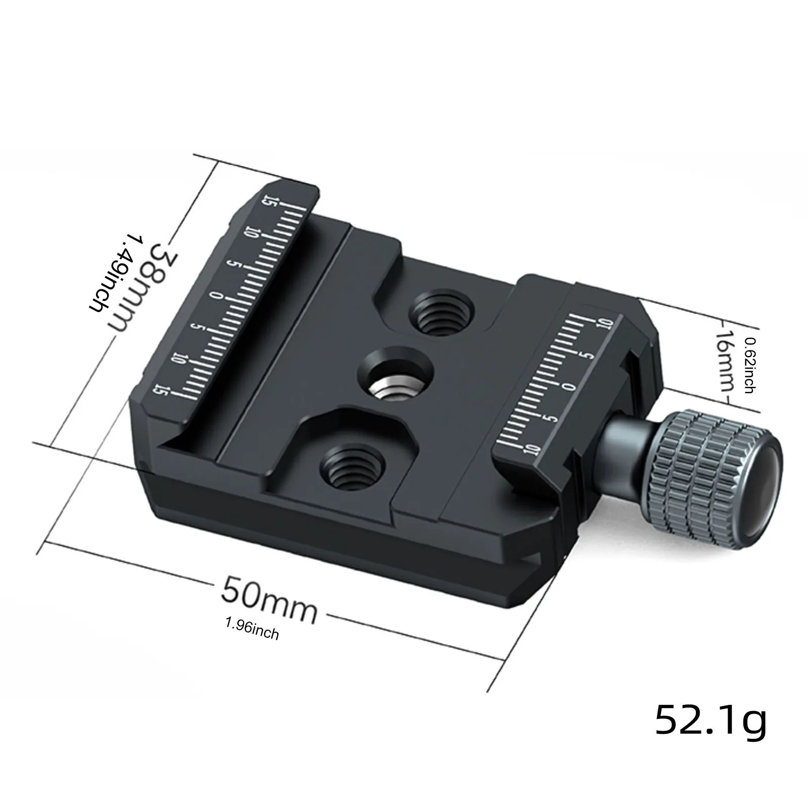 Universal Quick-Release Arca Swiss Aluminium Clamp with Spirit Level for Camera Monitors Clamp Mount for Tripod/Ball Head