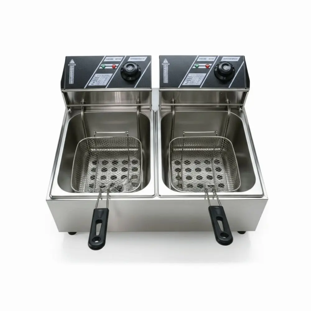 6L Electric Deep Fryer Automatic Power-off 3D Surround Heating Stainless Steel Electric Fryer 2 - 3 People 1200W Air Fryer