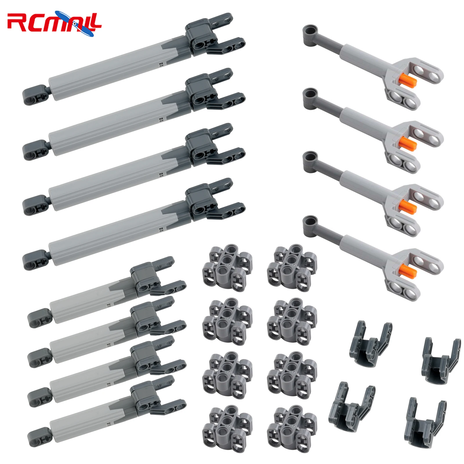 MOC Teachnical Linear Actuator Long 15L Push Rod Putter Head Building Blocks Bricks Part for 40918 61927 61904 61905 92693