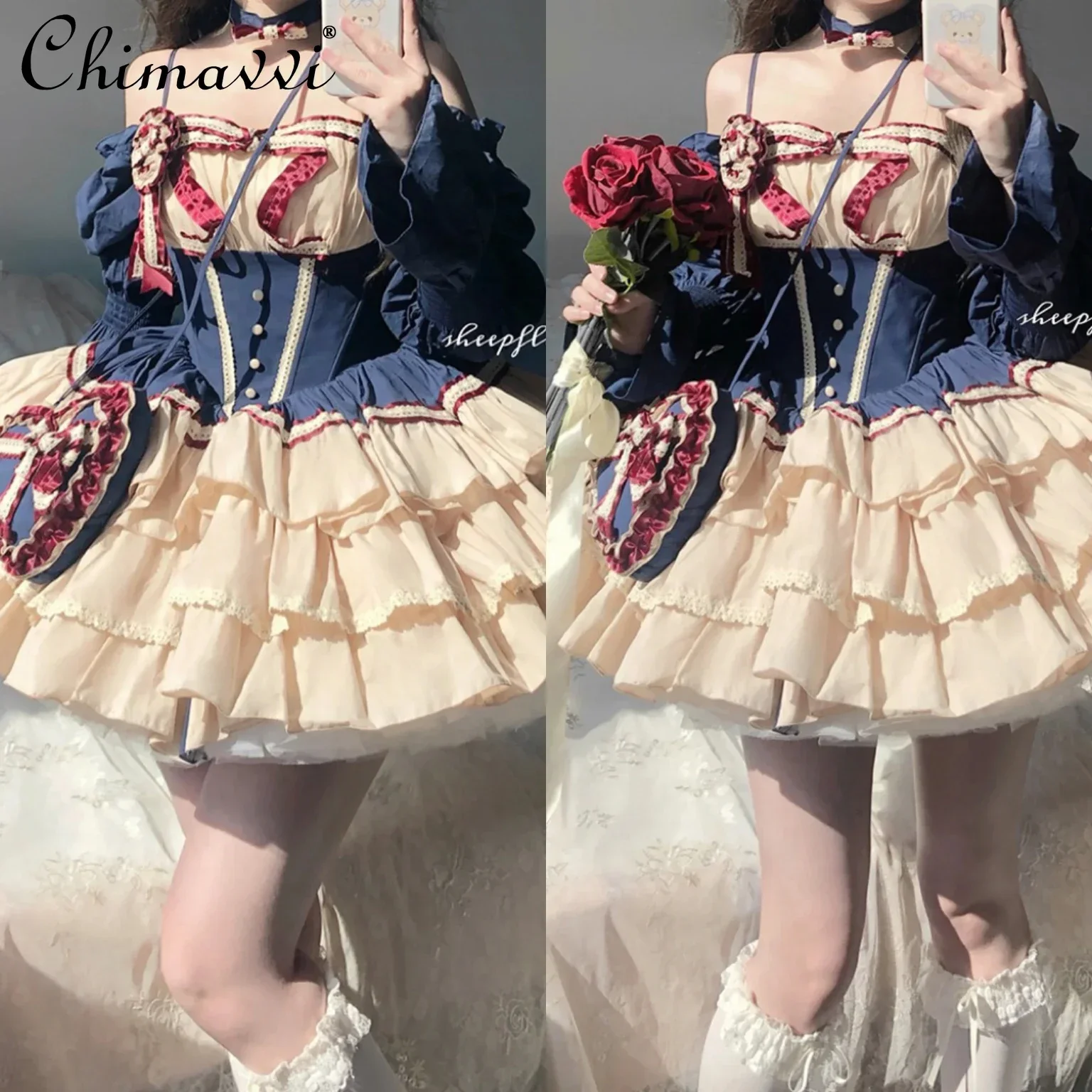 

2025 Sweet Girl Strapless Tube Top Christmas Party Mini Dress Lolita Princess Dresses Fairy Sexy Lady Elegant Tulle Tutu Dress