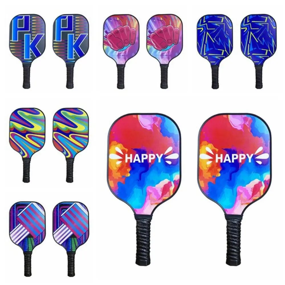 Fiberglass Surface Pickleball Paddle Set Multi-Pattern with Carry Bag Pickleball Balls Set Portable Lightweight