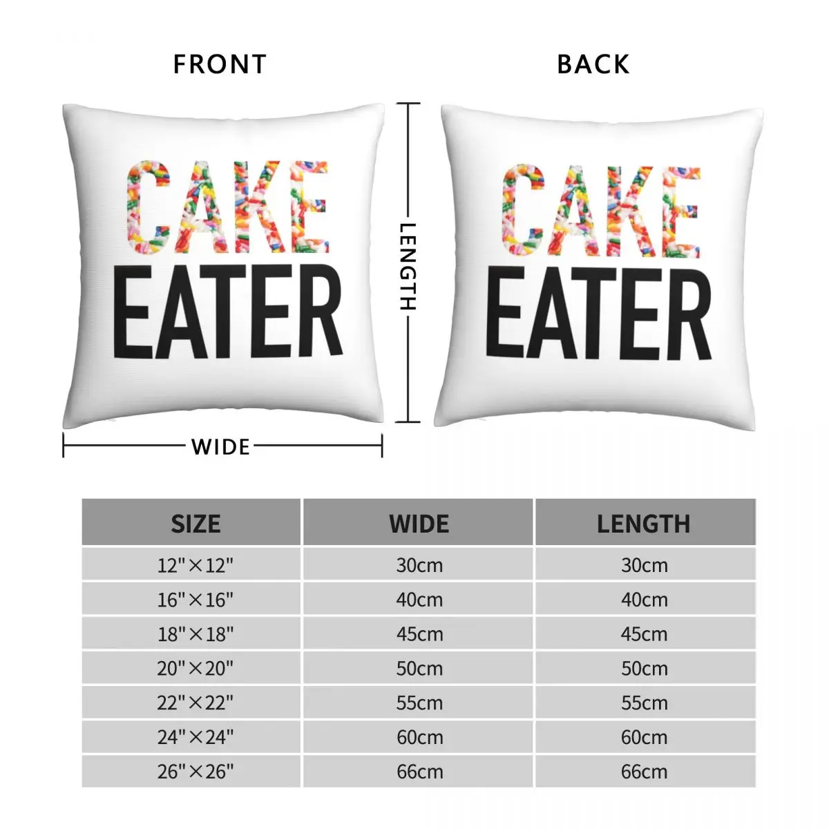 Cake Eater Pillowcase Polyester Linen Velvet Pattern Zip Decor Pillow Case Home Cushion Cover 45x45