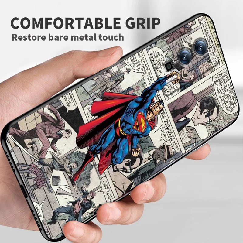 Luxury S-Supermans Comics Cool For Xiaomi Redmi 9A 9C 9AT 10C 9 9T 10 12C 13C A3 12 K60 A1 K50 K40 5G Black Back Phone Case