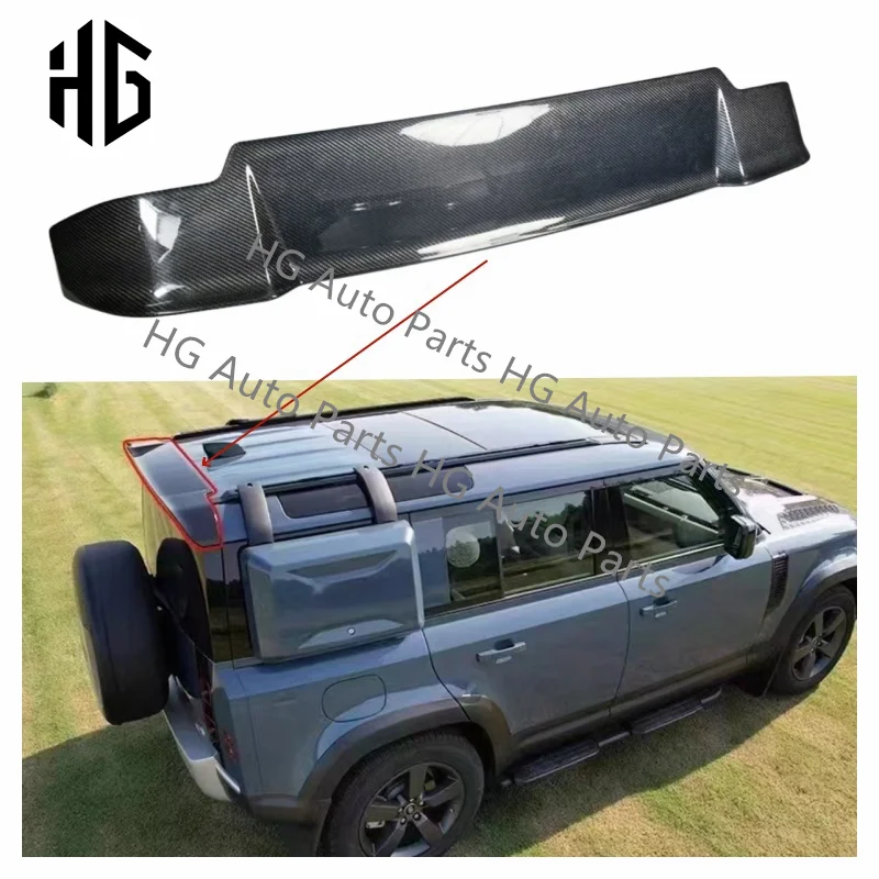 

100% Carbon Fiber Rear Tail Spoiler Wing For Land Rover Defender 90 110 130 Car Roof Wing Trunk Spoilers Auto Accessories