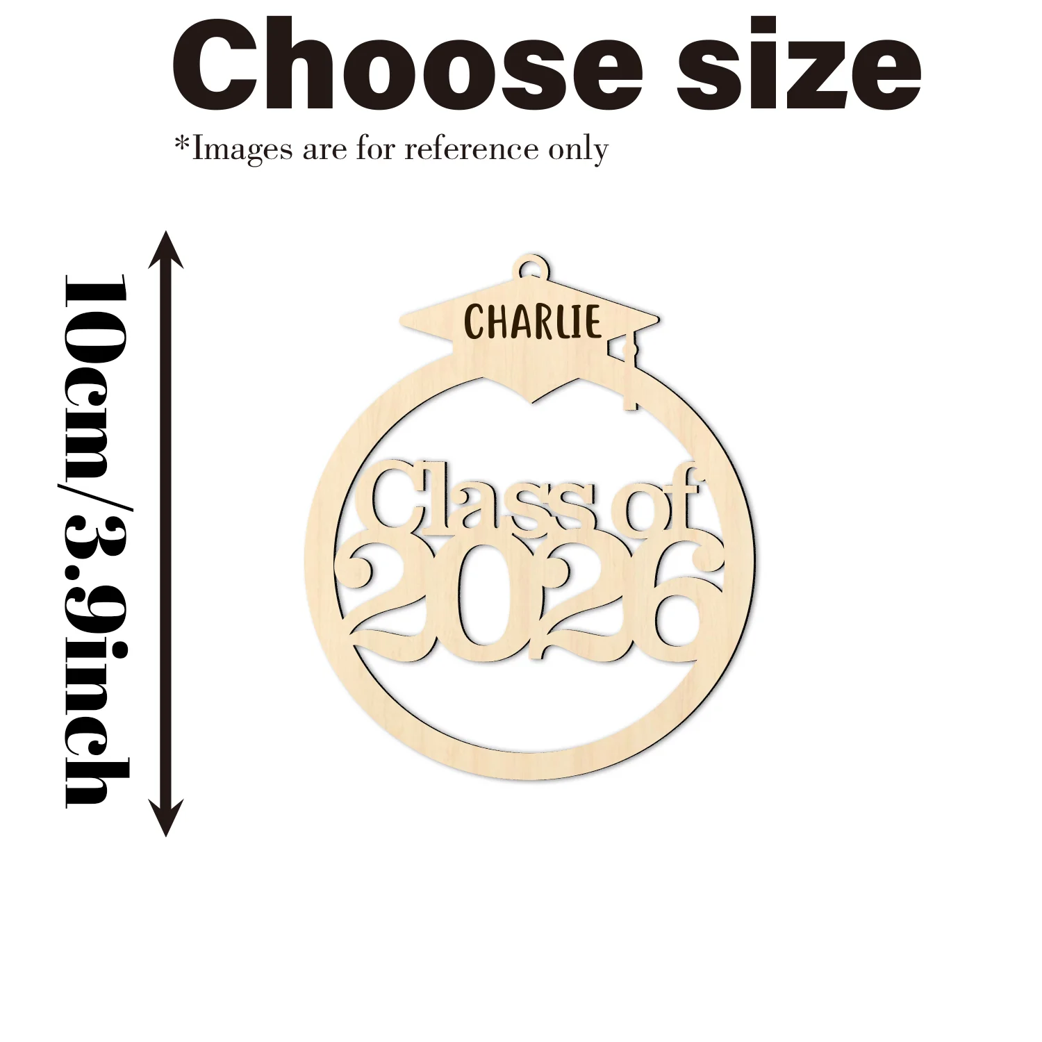 Unique Graduation Gift: Personalized Class of 2026 Wooden Ornament – ​​Custom Name Senior Year Keepsake for Grads