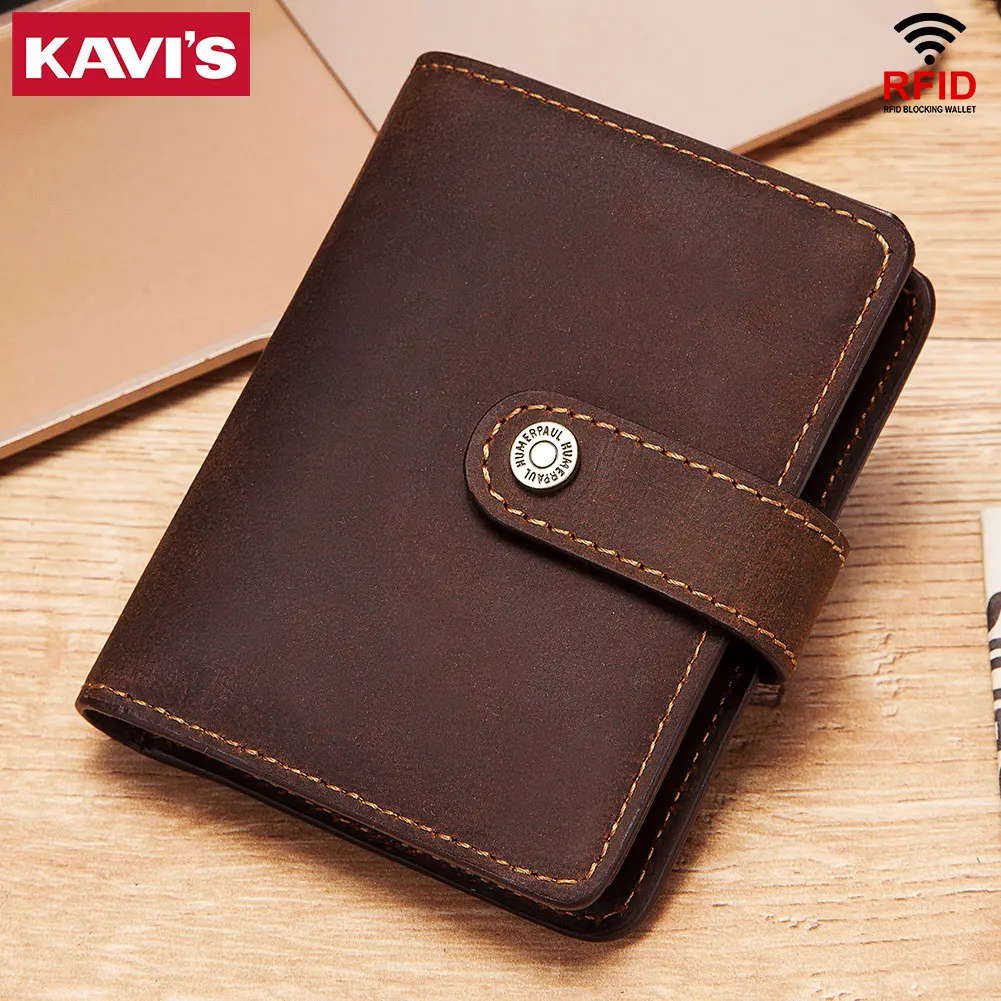 

Crazy Horse Leather Pop Up Credit Cards Holder Wallet RFID Aluminum Cardholder Case with Notes Compartment and Coins Pocket