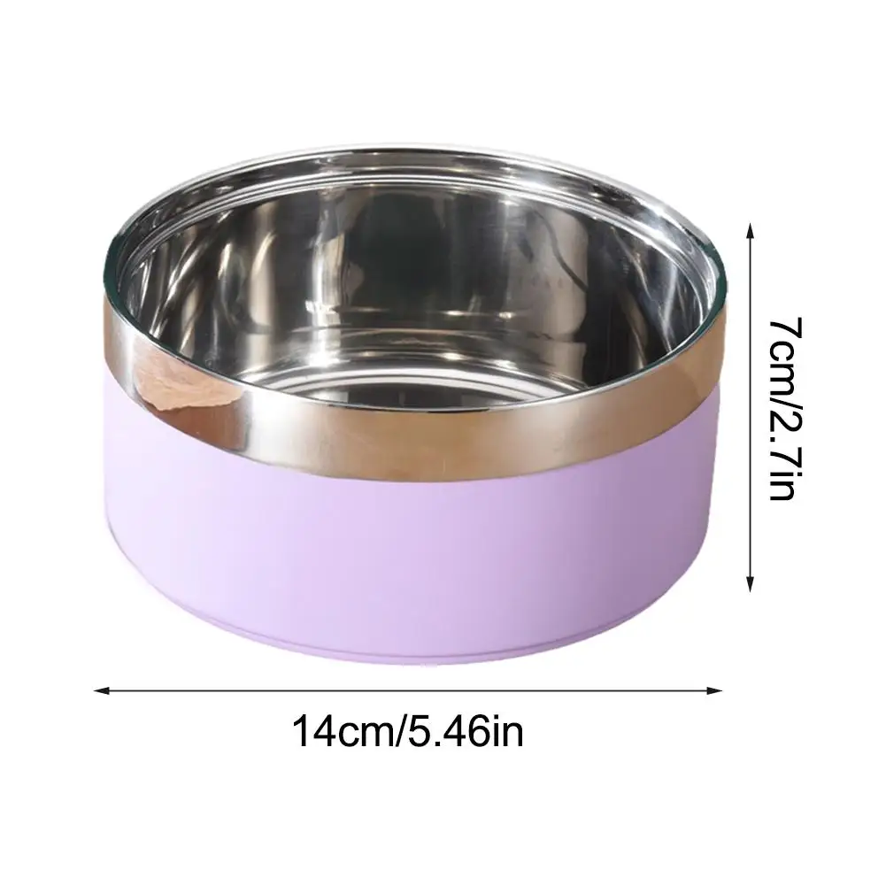 Stainless Steel Pet Bowl Thickened Cylindrical Anti-rust Easy To Clean Anti-knockover Dog Bowl Cat Bowl Pet Feeding Bowl