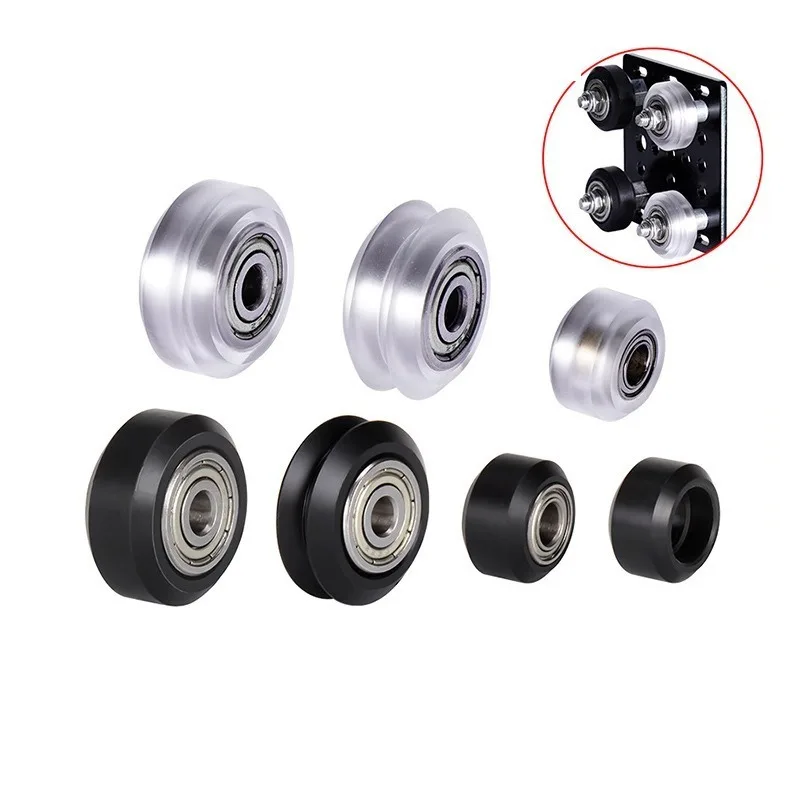 3D Printer Parts POM Idler Pulley with Bearing V‑Type Idler Wheel Wear‑Resistant Upgrade for CNC Router & 3D Printer