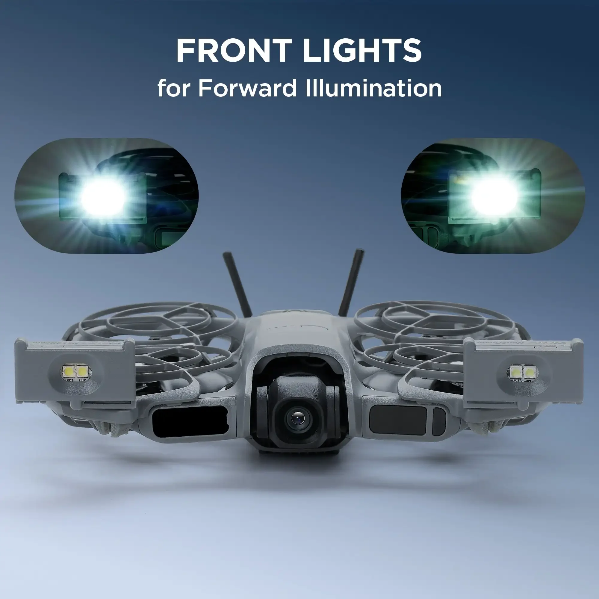 VIFLY Neo2Beam Compact Headlight Kit for DJI Neo2 Quad, 300LM Night Flight LED Lights