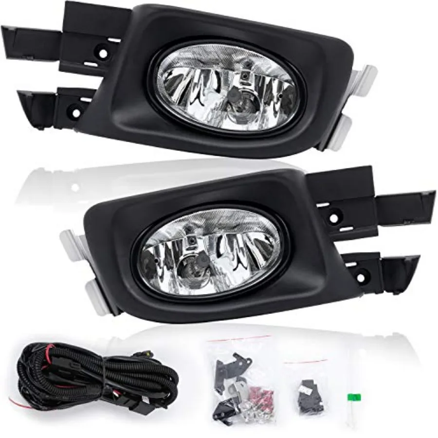 

Противотуманные фары для Honda Accord 2003-2005 (4-дверный седан) с проводкой и переключателем, прозрачные линзы, комплект противотуманных фар для бампера FL7052