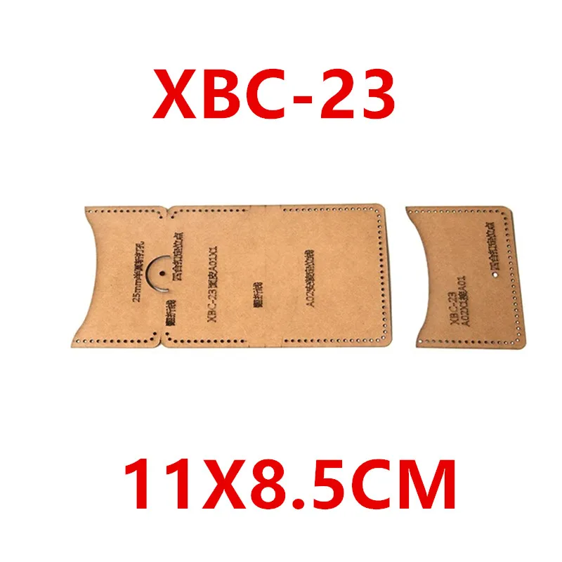 1Set DIY Hard Kraft Paper Handmade Leather Craft Vintage Folding Wallet Template Card Holder Stencil Sewing Pattern 11*8.5cm