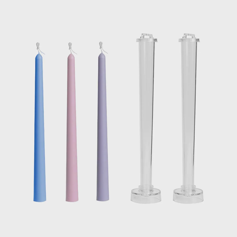 

3Pcs Durable Plastic Taper Candle Mold DIY Crafting Candle Molds Handicraft Supplies