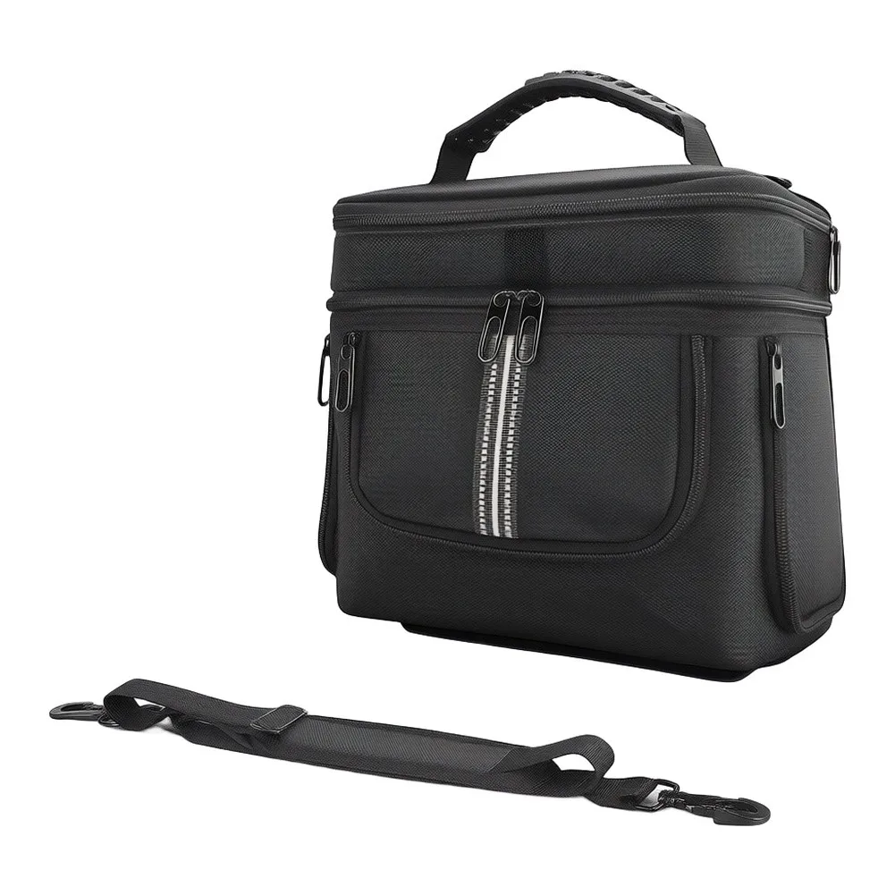 Black Nylon Padded Carrying Case With Shoulder Strap And Handle For BLUETTI AC2A Portable For Power Station Storage Bag