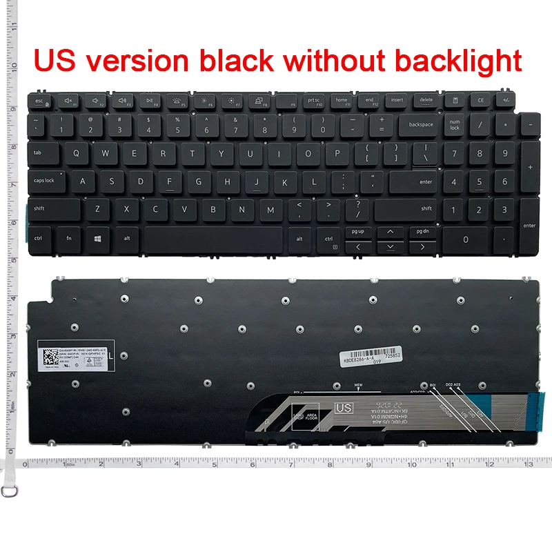 Clavier rétro4.2 américain pour Dell G15 5501 5502 5505 5 Tystro 15-5590 5501 7500 7501 5502 5591 5594 P83F511 5515 P88F P86F