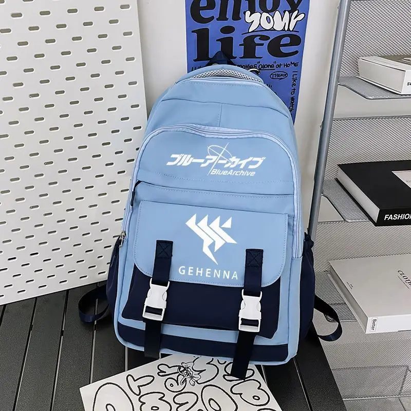 Blue Archive Anime Backpack Millennium Gehenna Abydos Logo Cosplay Students School Bag Cartoon Bookbag Boys Girls Gifts