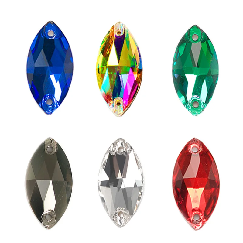 

YANRUO 3223 Navette Value Pack Horse Eyes Top Высокие бусины Пришитые хрустальные драгоценные камни с плоской спинкой Шитье для купальника Платье