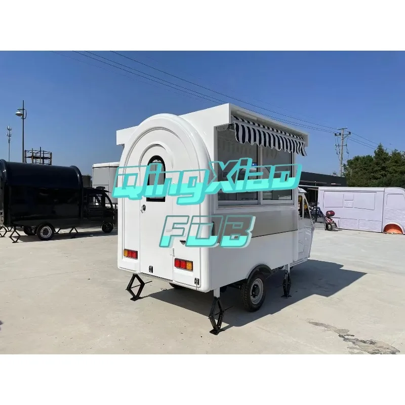 Electric Customized Mobile Food Trailer Fast Food Truck Dessert Cart  Juice Bar  European Standard FOB China Factory Supply 220V