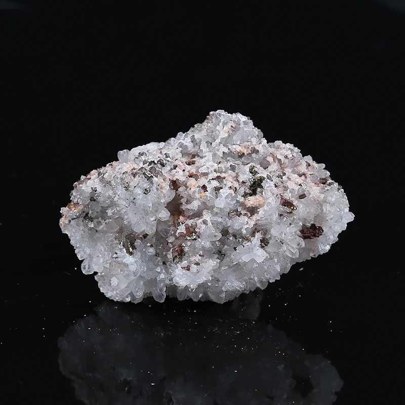 Natural DIY Jewelry Drusy Quartz With Pyrite Raw Material Gemstone Crystal Cluster Gifts Mineral Specimens 76x48x29mm 107g