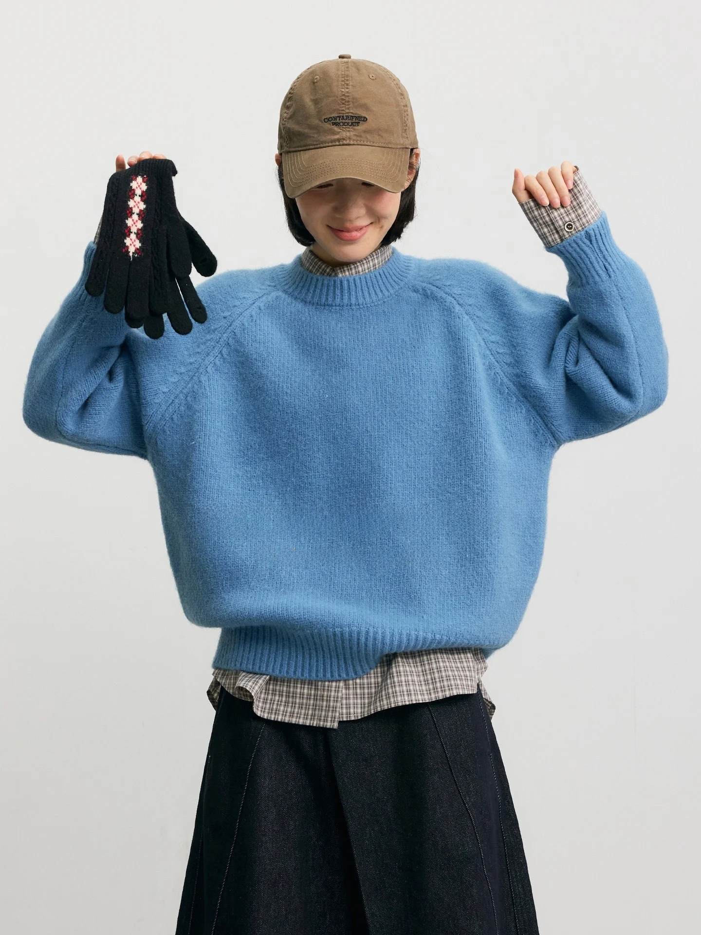 

Мягкий уютный женский вязаный свитер с перекрывающимися плечами, осенне-зимний, теплый, модный, для повседневной носки, свободный крой, круглый вырез