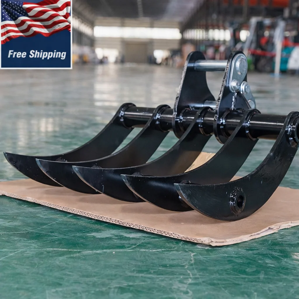 

Навесные вилы для мини-экскаватора, паллетные вилы для мини-погрузчиков 1-3 тонны, усиленные вилы для тяжелых нагрузок