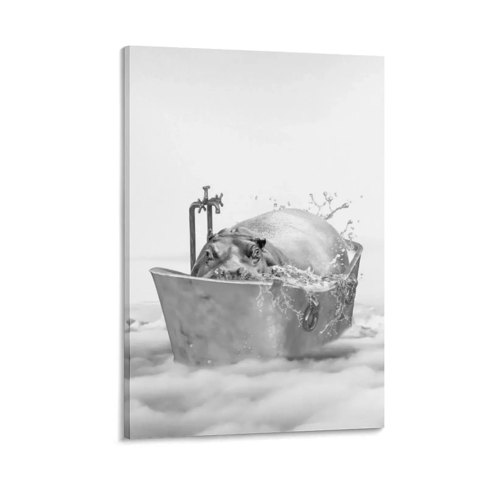 

HIPPO BATH Canvas Painting japanese room decor Decorative paintings aesthetic room decor