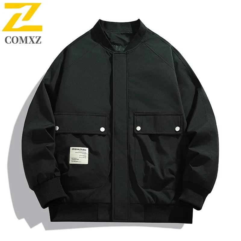 

COMXZ Baseball Fashion Male Jacket New Baseball Collar Running Lightweight Windbreaker Outdoor Camping Windproof Autumn Coat