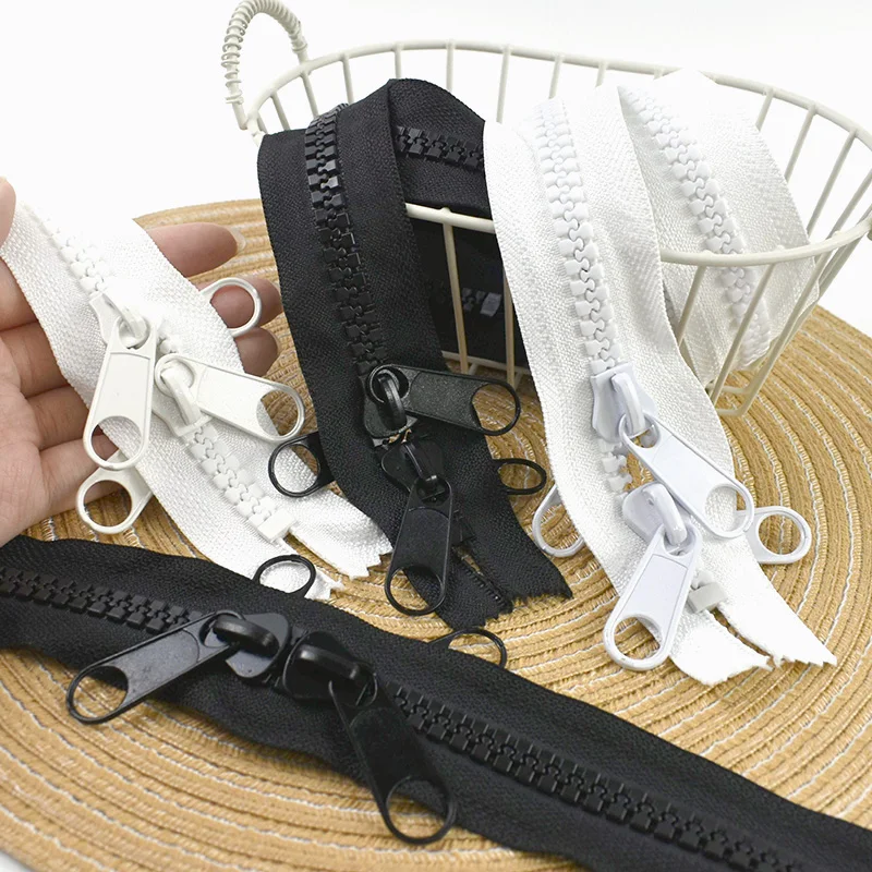 

1-6M 10# Extra Large Resin Zippers Double Sliders Zipper Sewing Closures Outdoor Tent Long Zips Lock Zip Repair Kit Accessories