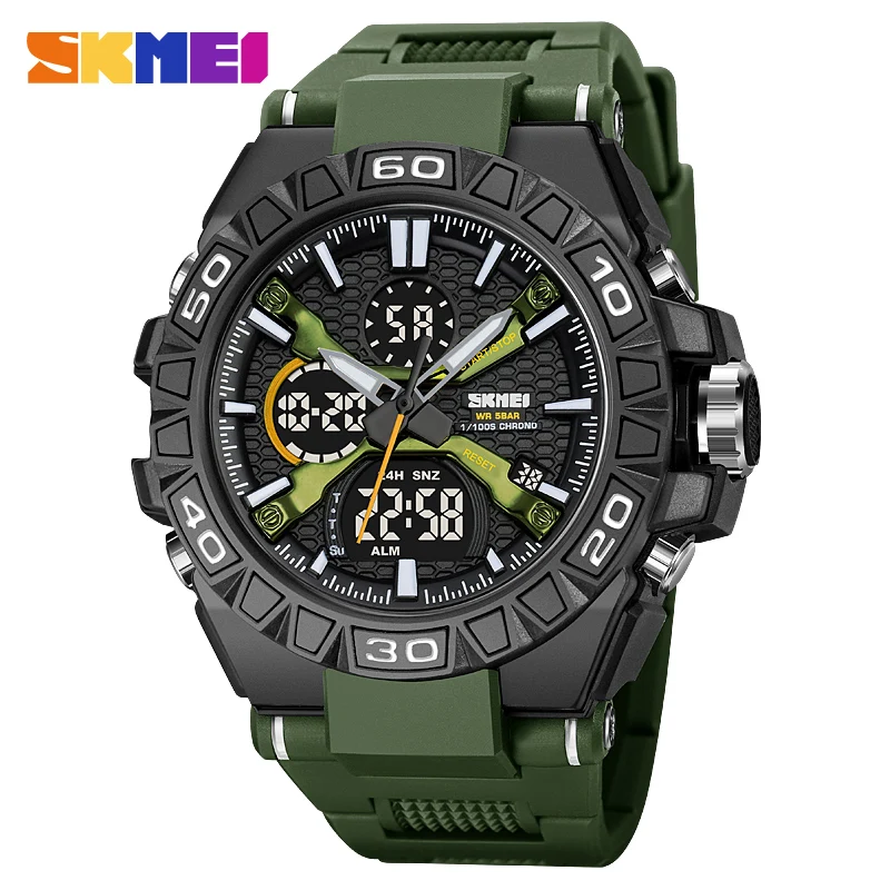 

SKMEI 2220 Mens 5Bar Waterproof Digital Wristwatch Stopwatch Alarm Youth Cool 3 Time Back Light Display Countdown Sport Watches