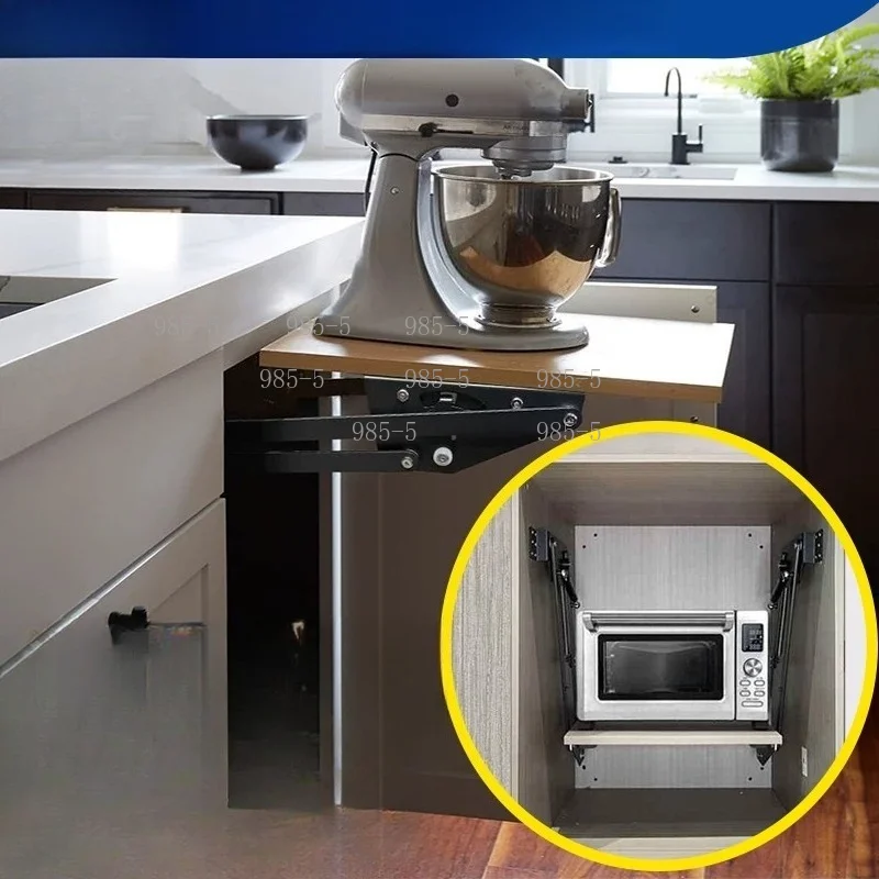 Concealed Mixer Lift Up Shelf Heavy Duty Hydraulic Lifting Spring Pull Hinge For Kitchen Cabinet Apartment System