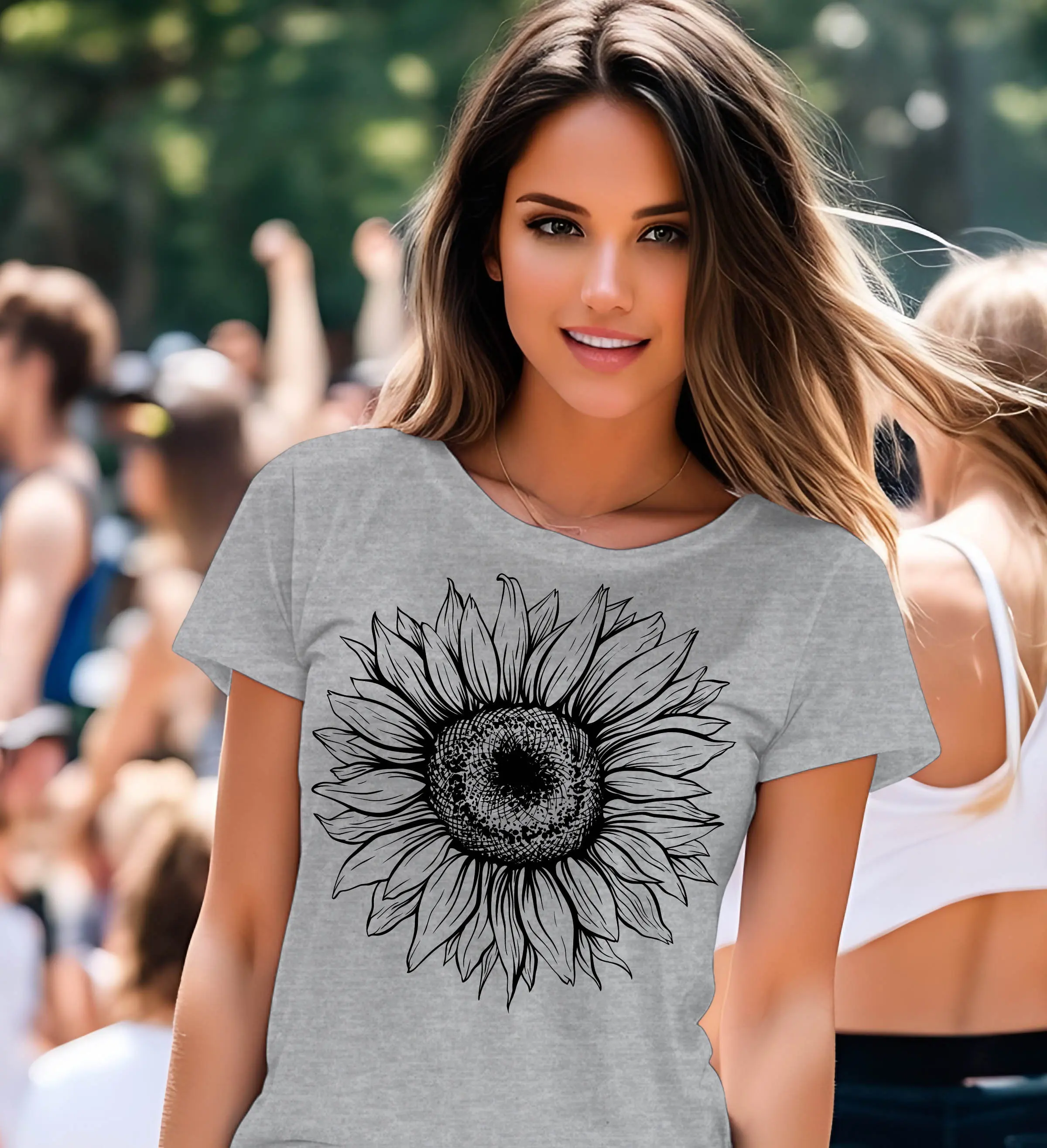 T shirt sonnenblume cottagecore floral natur minimalisti sch blüte blume sommer herbst botanik garten gärtner geschenk