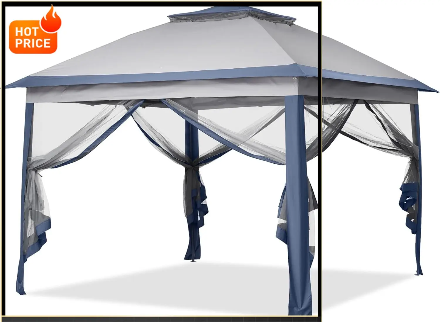 

Палатка-шатер Bestseller 11x11 для кемпинга, уличная палатка с москитной сеткой, уличные укрытия для двора, шатер-тент на колесах