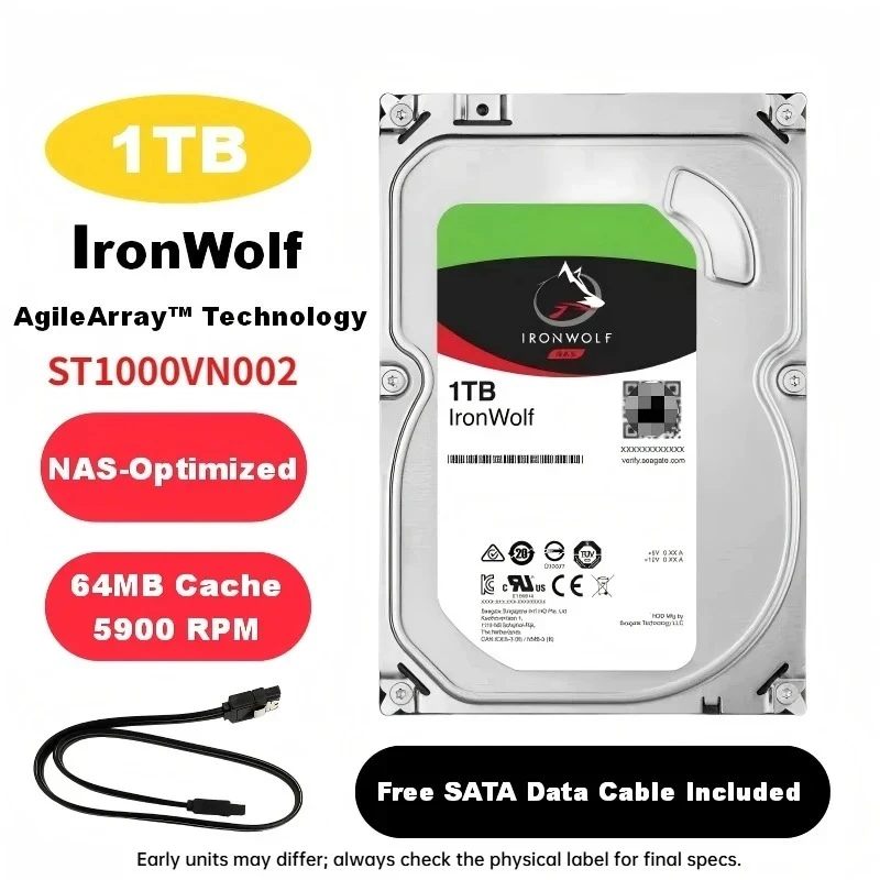 ST1000VN002 New IronWolf Enterprise 1TB Mechanical Hard Drive 1t Vertical NAS