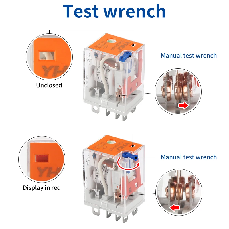 LY2N-J LY2N-GS LY2N-GT 10A Miniature Coil Electromagnetic Intermediate Relay DC AC 12V 24V 110V 220V 8Pin 11Pin 14Pin