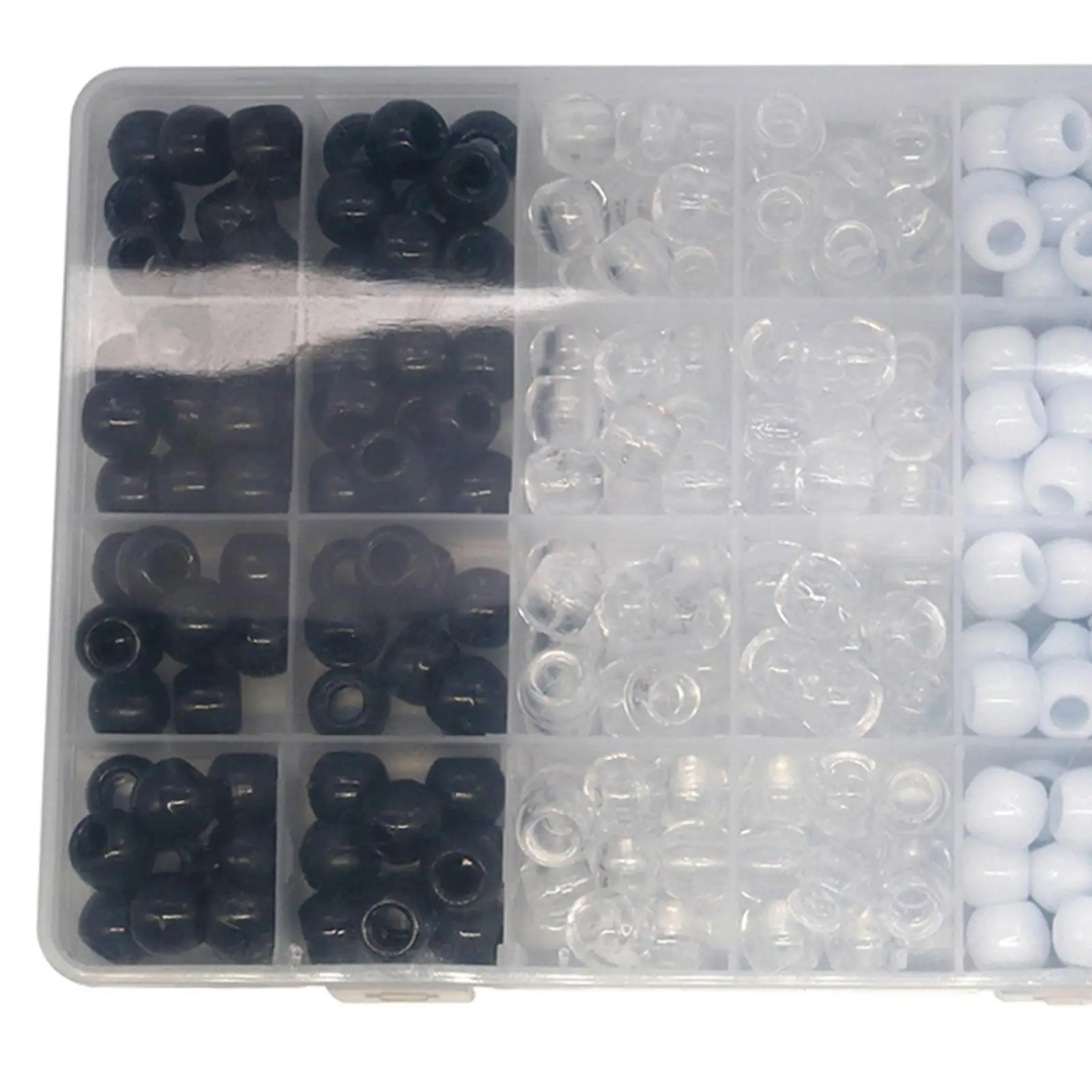 Assorted 12mm Dread Beads Hair Extension Bead Transparent Resin Large Hole for Hair Jewelry DIY Crafts