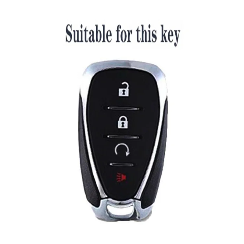 For Chevrolet Bolt EV Onix 2023 Cruze Spark Silverado Volt Equino Camaro Aveo Sonic 4 Buttons Silicone Car Remote Key Fob Case