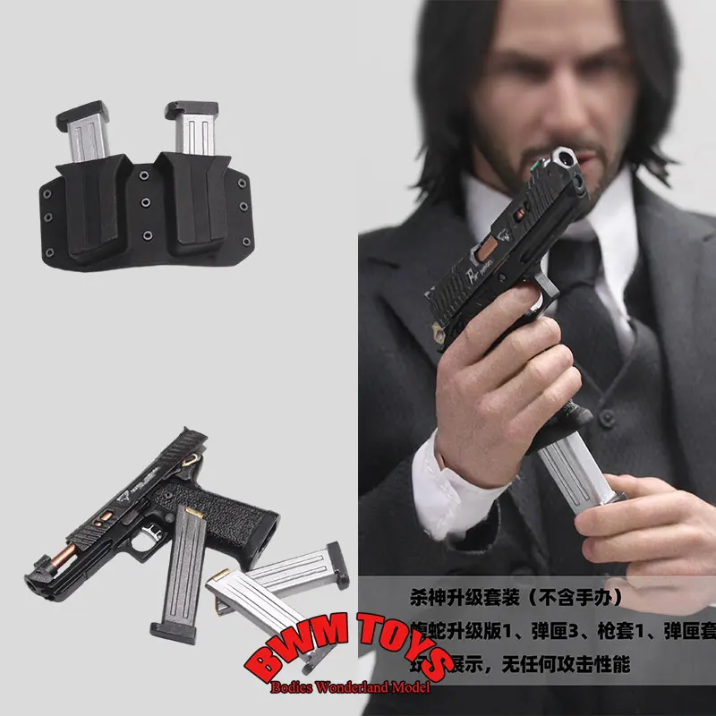 

In Stock Toy Time 1/6 Scale Male Soldier Killer Mini Static Pistol Set For 12Inch HT Keanu Reeves Action Figure Doll Body