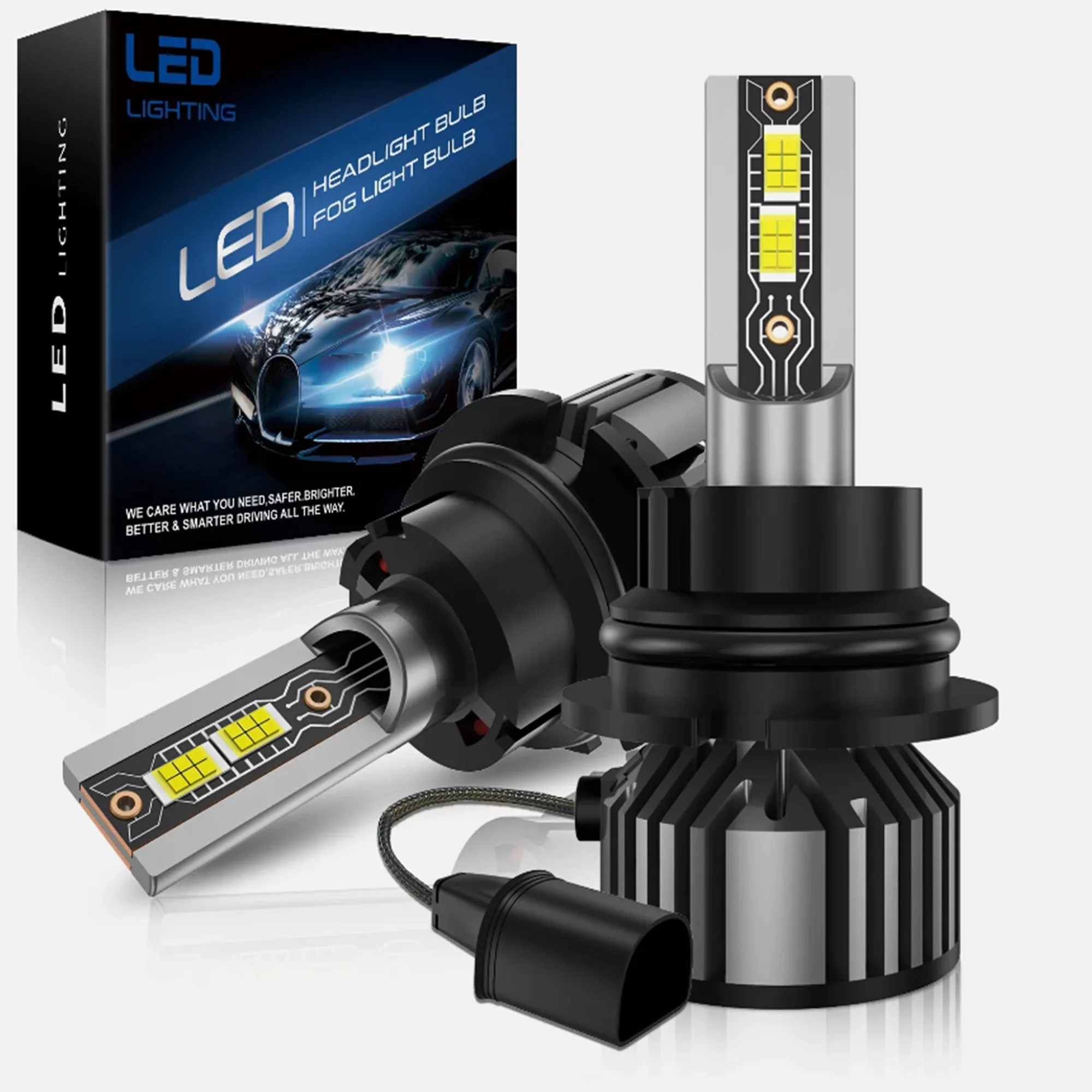 

AUXIRACER 9004 HB1 LED Headlights High Low Beam Bulbs 100W 36000LM Super Bright White 6000K Bright Whitele Kit