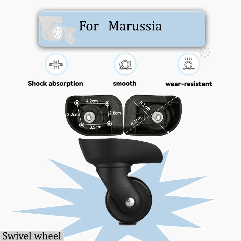 

For Marussia W178 Shock Absorbing Luggage Wheel – Heavy-duty Replacement Wheel For Travel Luggage Suitable For Most Brands