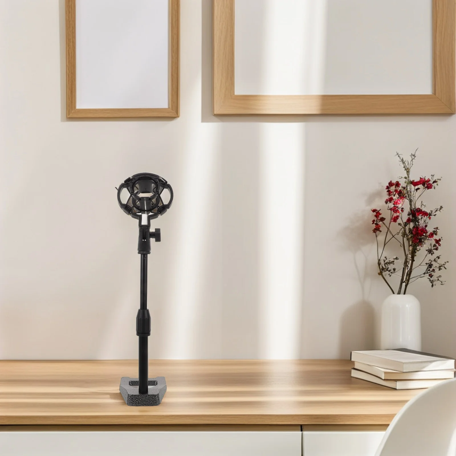 Microphone Stand For Desk Adjustable Height Desktop Mic Holder Shock Mount For Singing Podcasting Gaming Audio Recording