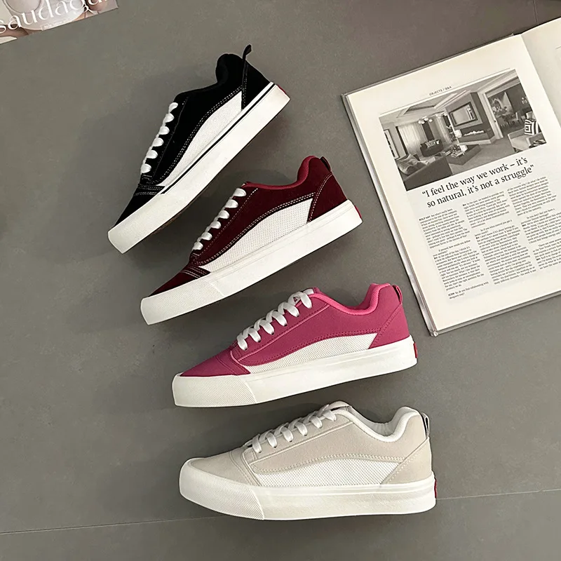 

2026 Winter Canva Women's Shoes Hong Kong Style Casual Board Shoes Korean Version Sports Trendy Student Footwear