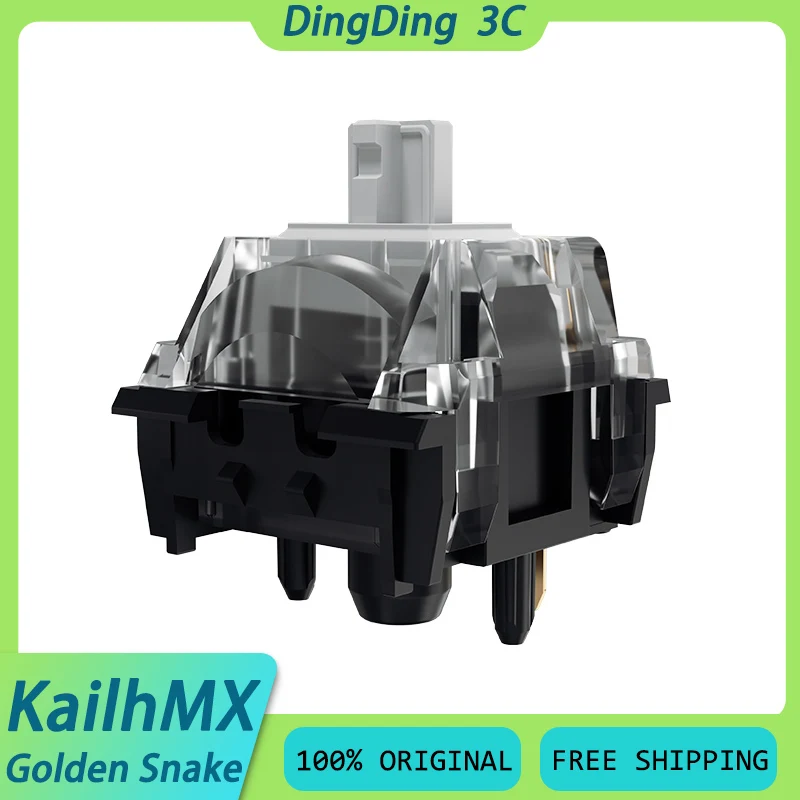 

KailhMX Golden Snake Switch HIFI Высокая прозрачность Быстрый триггер Гладкая стабильность Износостойкий аксессуар для игровой клавиатуры на заказ