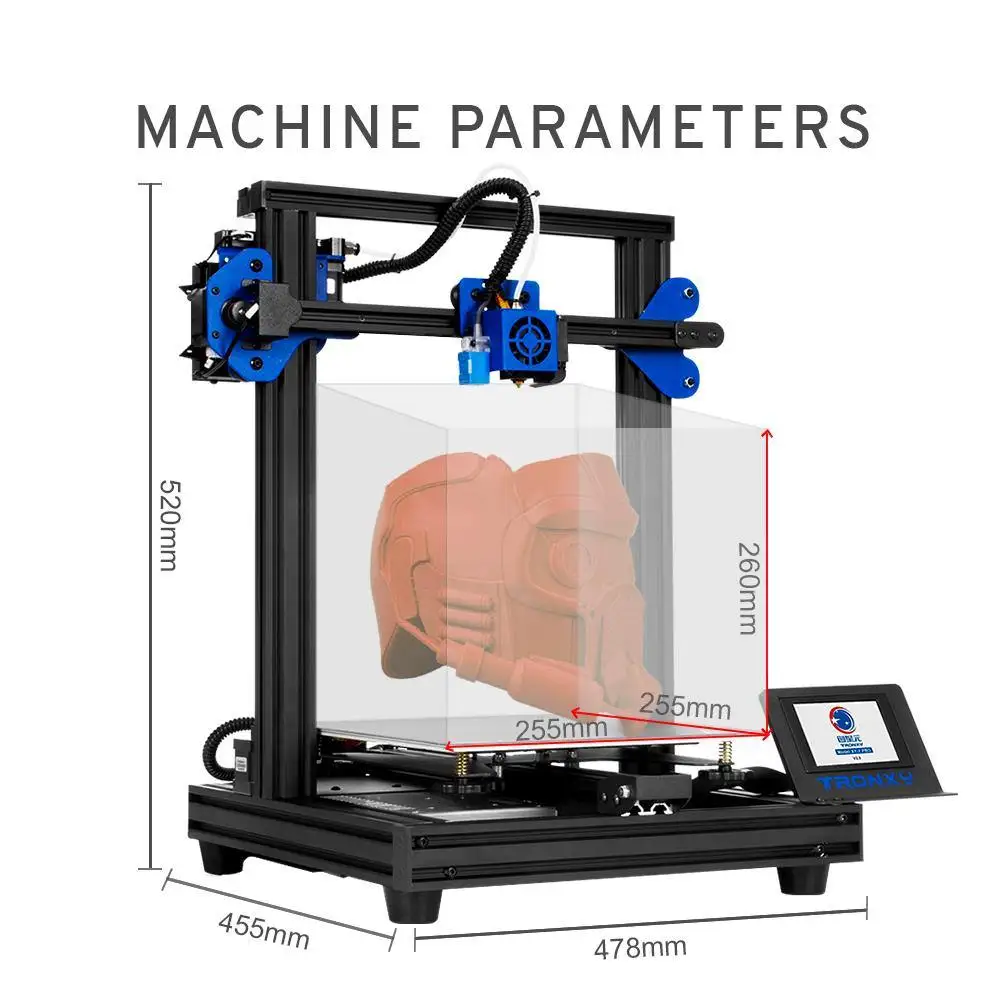 Tronxy-XY-2 PRO, impresora 3D de alta precisión, pantalla táctil de 3,5 pulgadas, Sensor de nivelación automático con filamento PLA
