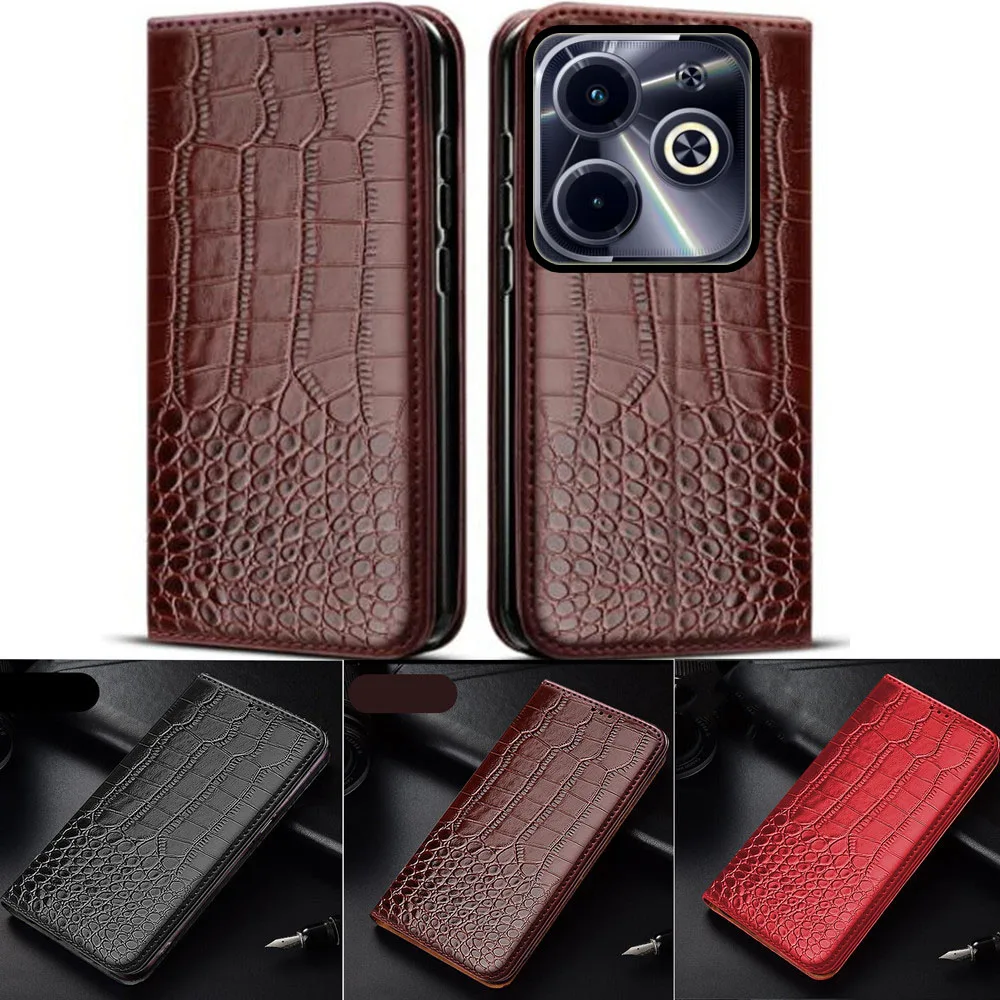 Luxus leder für Infinix Smart 8 HD 6.6 "Smart8 Smart 8 x Cover Karten halter Flip Protect Wallet Handy hülle Capa