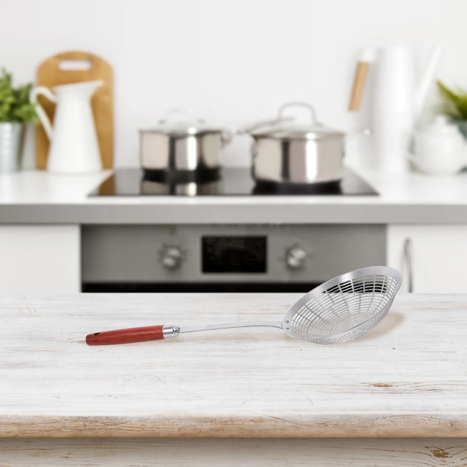 

Thickened Stainless Steel Kitchen Strainer Large Size Cooking Ladle Pasta Frying Noodle Slotted Spoon Drainage Tool Metal