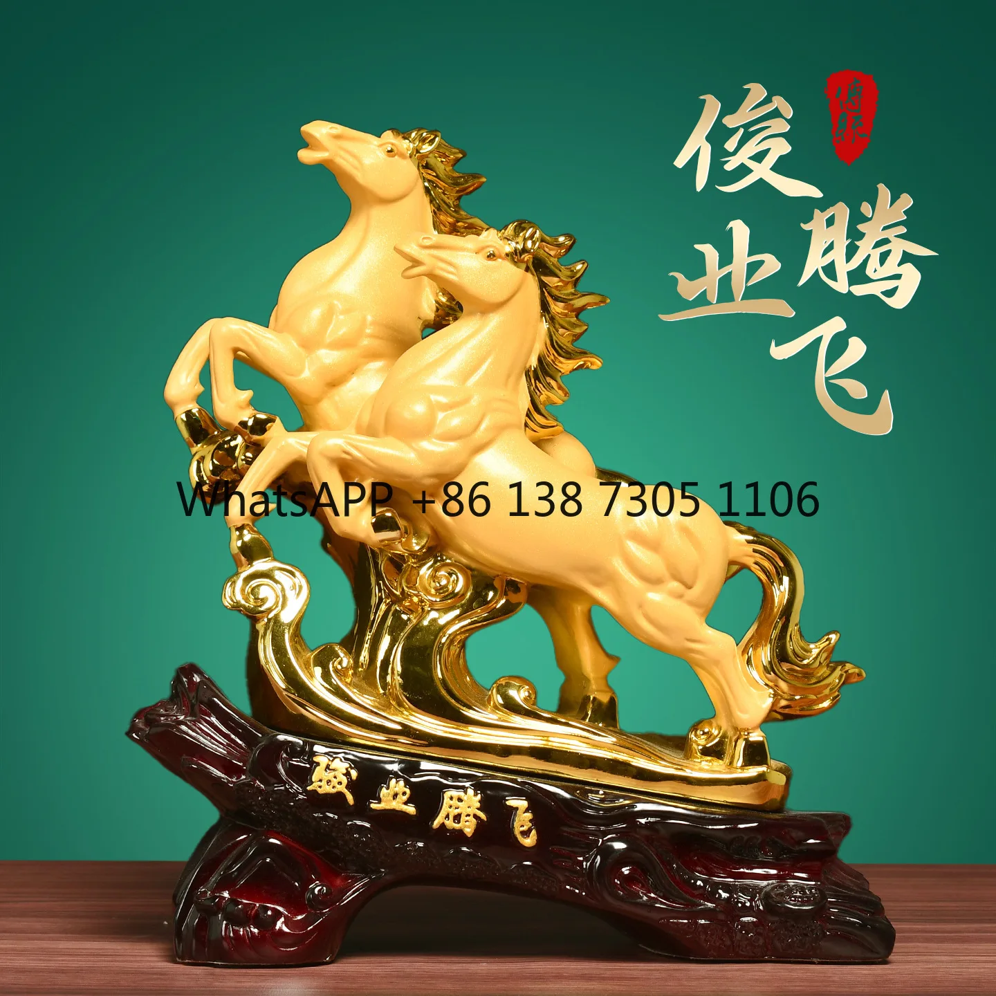

Ma Jiacheng Ornament Home Furnishing Living Room Lucky Feng Shui Ornament Resin Horse Crafts