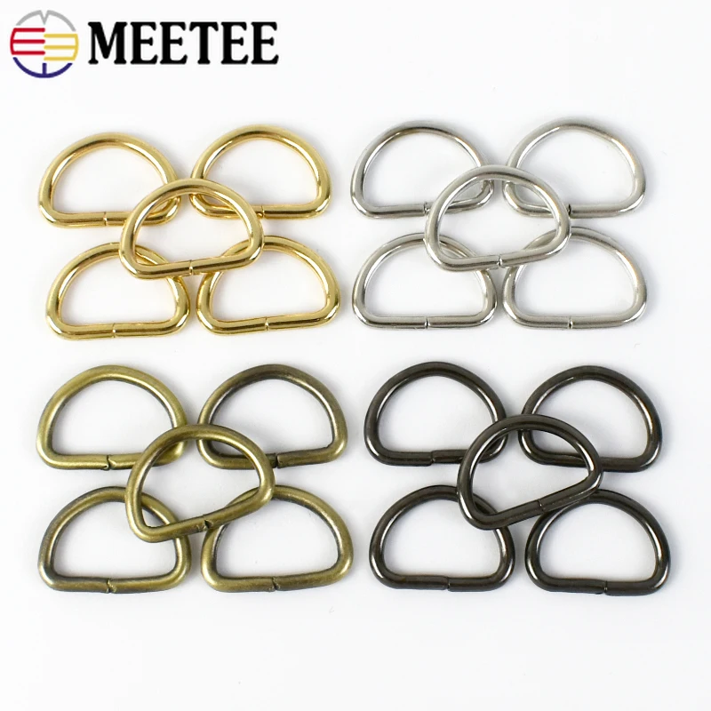 

100-500Pcs 10/13mm Metal D Ring Buckles Bag Strap Zipper Puller Connect Rings Buckle Dog Collar Keychain Loops Clasp Accessories