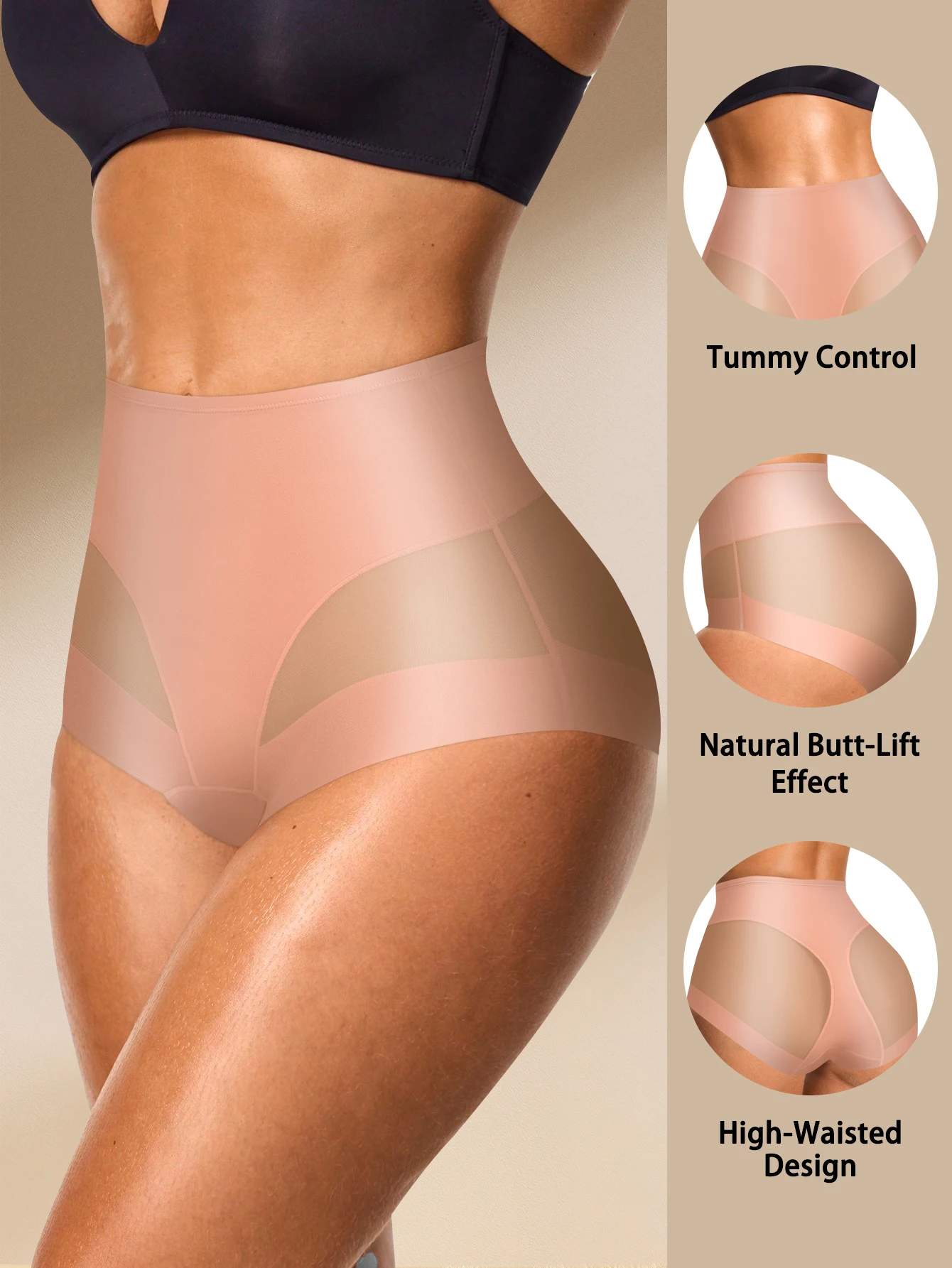 2Pcs/Set Women's Underwear High Waist Seamless Briefs Solid Color Contrast Colo… - Image 5