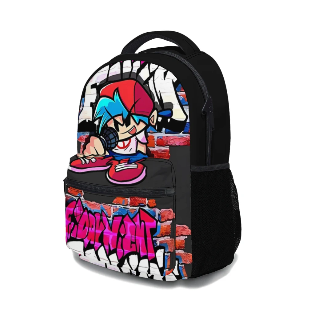 BoyFriend FNF. Brick wall Versatile Backpack Large Capacity Waterproof Backpack Washable Computer Bag Unisex