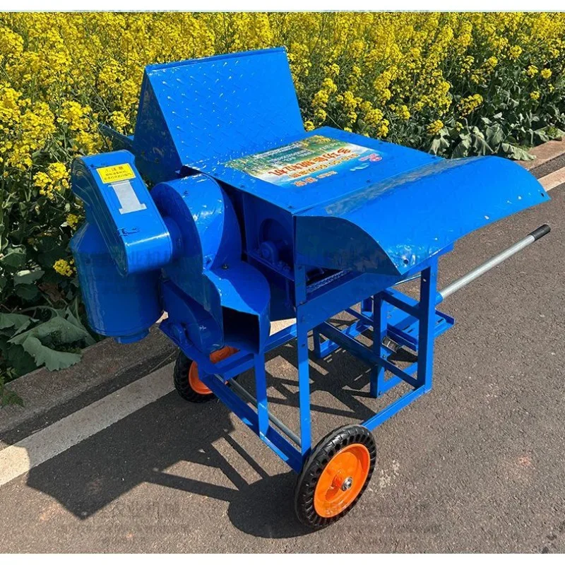 Newly upgraded double-drum automatic thresher, rapeseed, soybean, rice, multifunctional thresher
